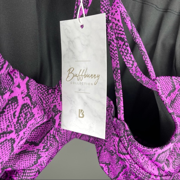 NWOT BUFFBUNNY Evolve Jacquard Sports Bra Disturbia Reptilia Print 3X Plus Size - Picture 5 of 6